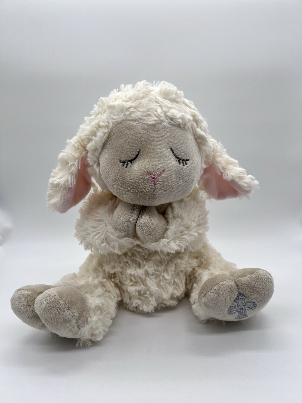 Ganz Serenity God Bless This Child Praying Lamb Plush Stuffed Animal Toy 10”